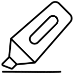 هايلاتر و قلم تحبير